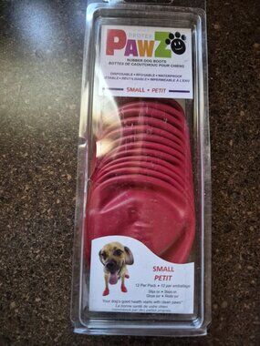 Pawz Rubber Dog Boots - Small Red 12 per pack
